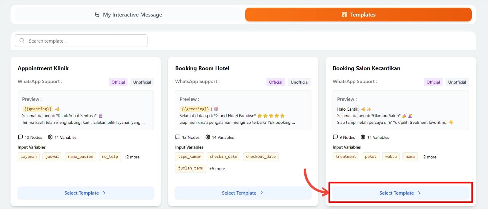 interactive
templates