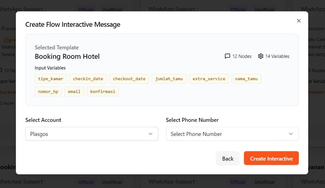 waba interactive message