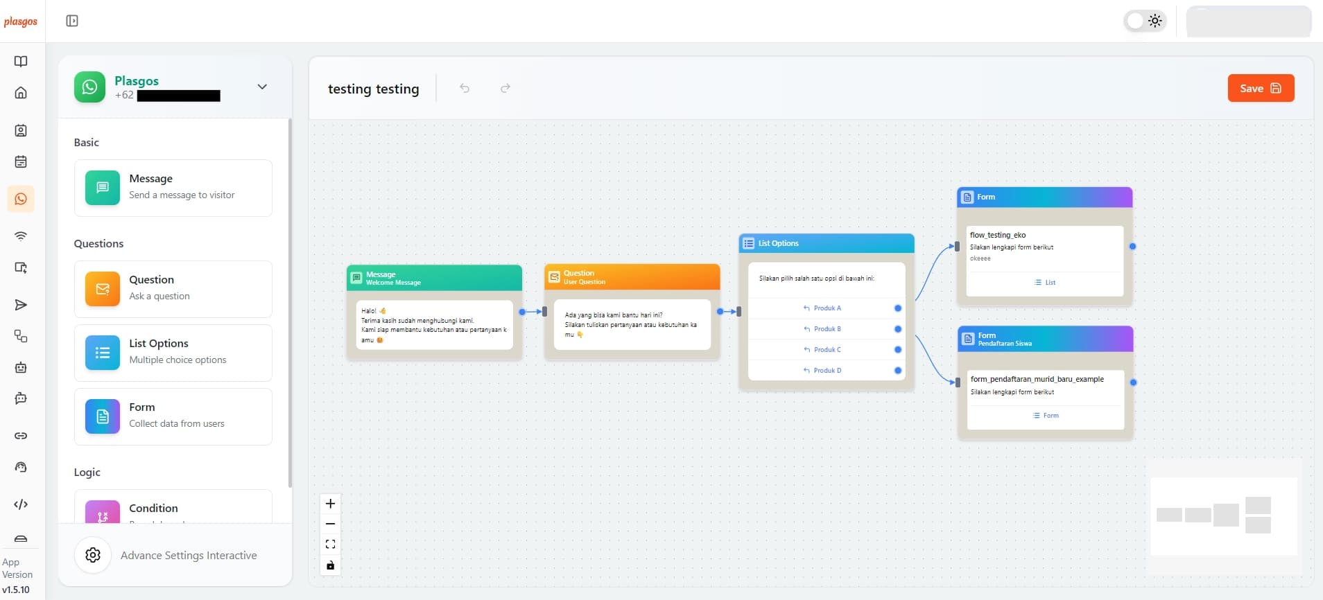 waba interactive
message