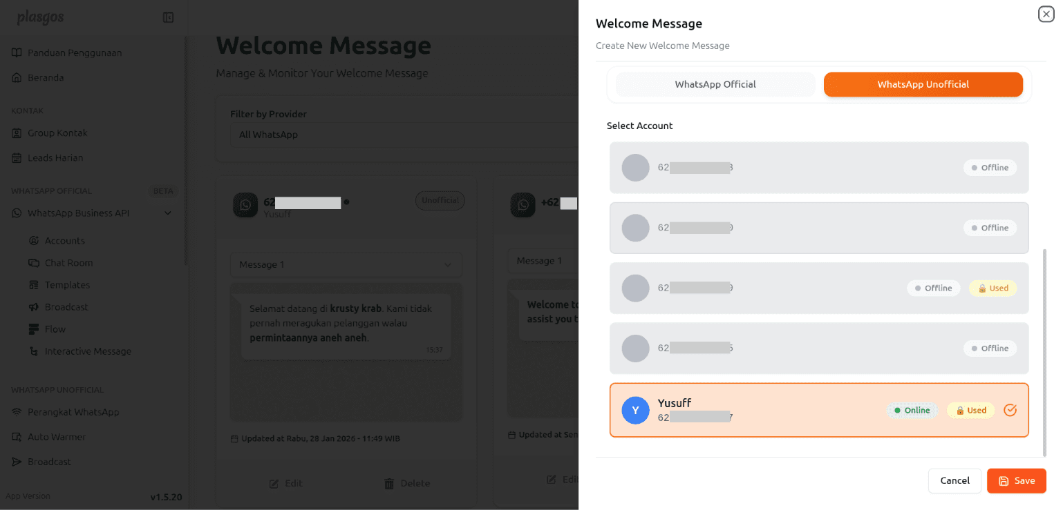 welcome message
index