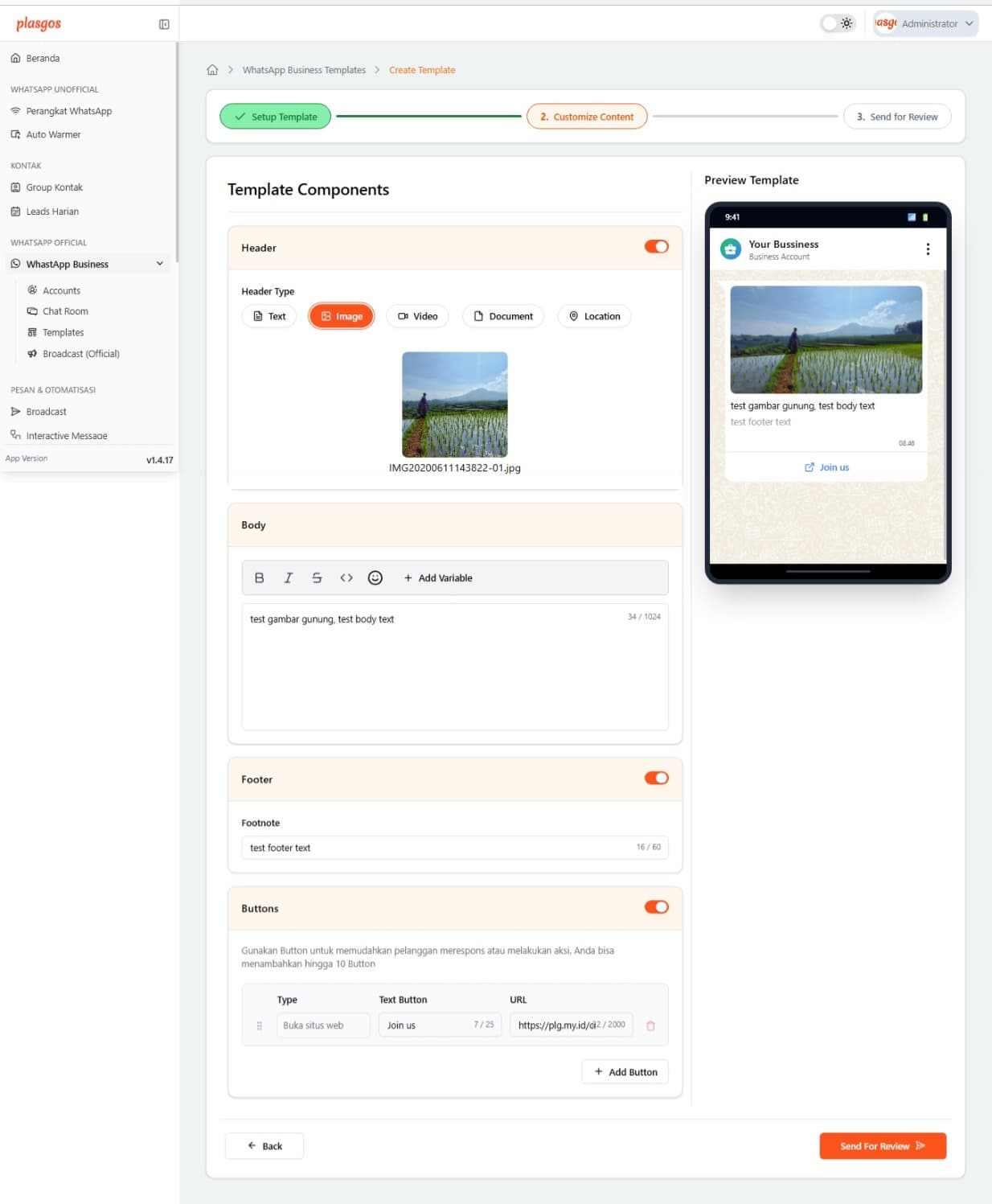 waba template setup2
marketing